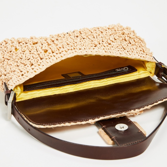 AuthVintage Fendi Straw Bag Baguette - Picture 3 of 8